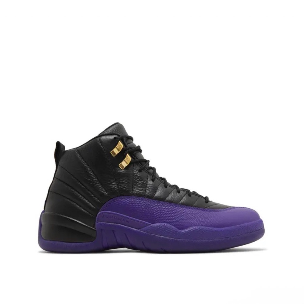 Black and Purple High-Top Sneakers